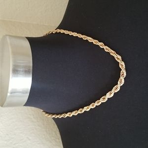 Vintage Celebrity NY Gold Thick Twist Chain Necklace